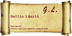 Gellis László névjegykártya